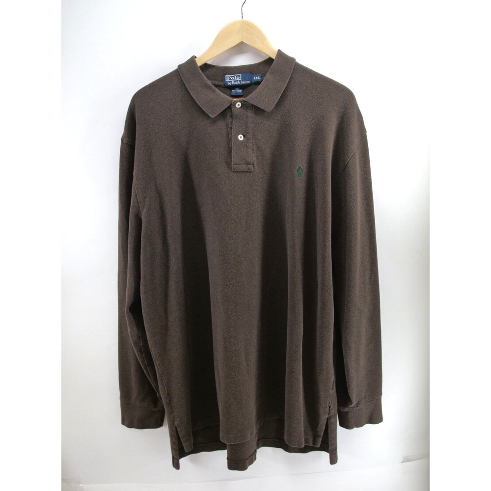 Vintage POLO BY RALPH BROWN OLLARED‎ LONG SLEEVE 100% COTTON XXL 2XL